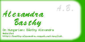 alexandra basthy business card