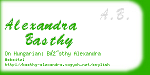 alexandra basthy business card